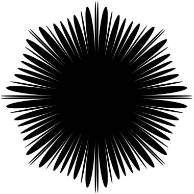 Geometrik Radyal öğesi. Soyut konsantrik, Radyal geometrik motif