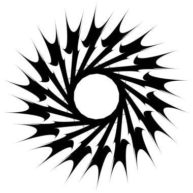 Geometrik Radyal öğesi. Soyut konsantrik, Radyal geometrik motif