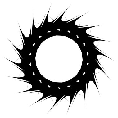 Geometrik Radyal öğesi. Soyut konsantrik, Radyal geometrik motif