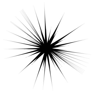 Konsantrik Radyal öğesi. Soyut geometrik öğe yayılan