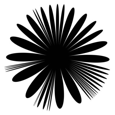 Konsantrik Radyal öğesi. Soyut geometrik öğe yayılan