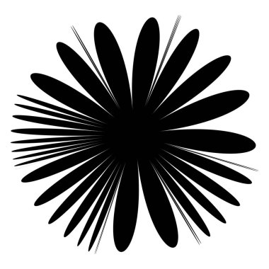 Konsantrik Radyal öğesi. Soyut geometrik öğe yayılan