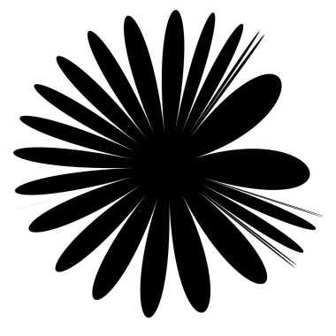 Konsantrik Radyal öğesi. Soyut geometrik öğe yayılan