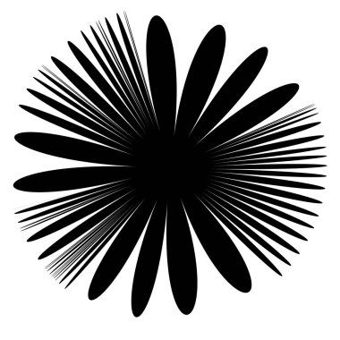 Konsantrik Radyal öğesi. Soyut geometrik öğe yayılan