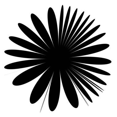 Konsantrik Radyal öğesi. Soyut geometrik öğe yayılan