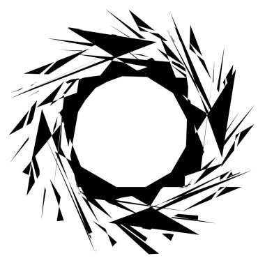 Konsantrik Radyal öğesi. Soyut geometrik öğe yayılan