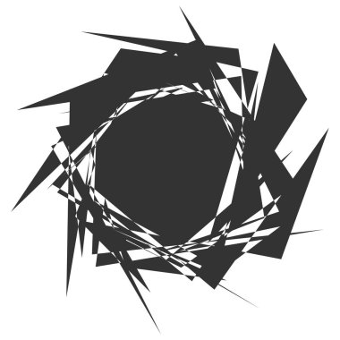 Dairesel, Radyal soyut öğe üzerinde beyaz. Şekil deformasyonu ile yayılan