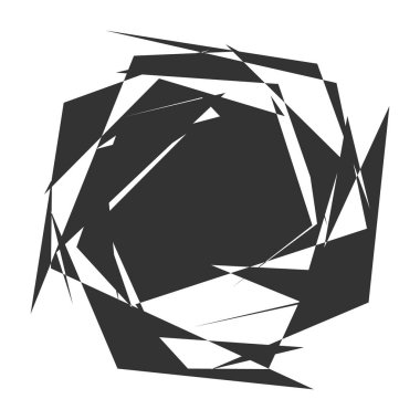 Dairesel, Radyal soyut öğe üzerinde beyaz. Şekil deformasyonu ile yayılan