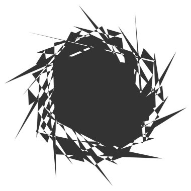 Dairesel, Radyal soyut öğe üzerinde beyaz. Şekil deformasyonu ile yayılan