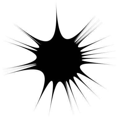 Konsantrik Radyal öğesi. Soyut geometrik öğe yayılan