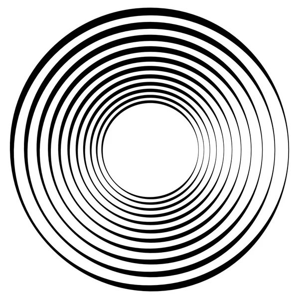 Geometriska Radiella Element Abstrakta Koncentriska Radial Geometriska Motiv — Stock vektor