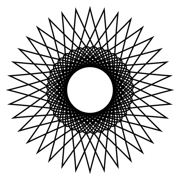 Ακτινική Γεωμετρικό Στοιχείο Αφηρημένη Ομόκεντρων Ακτινική Γεωμετρικό Μοτίβο — Διανυσματικό Αρχείο
