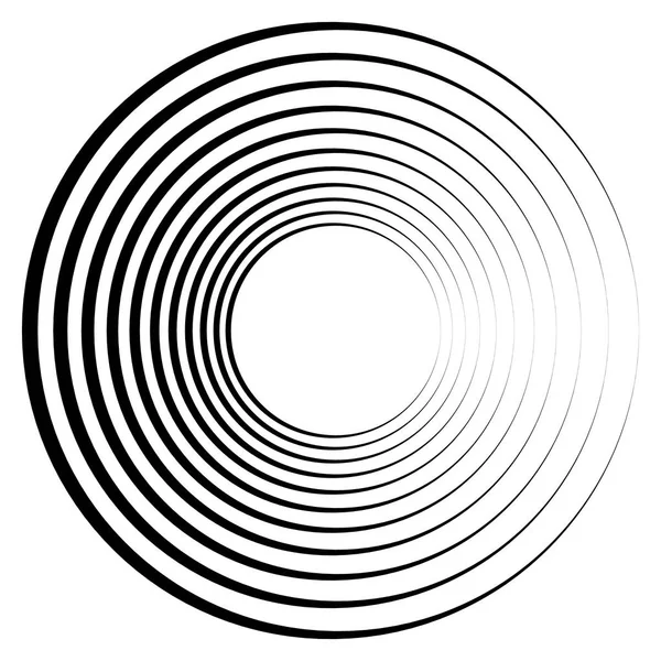 Geometriska Radiella Element Abstrakta Koncentriska Radial Geometriska Motiv — Stock vektor