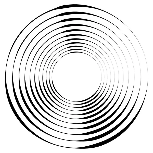 Geometriska Radiella Element Abstrakta Koncentriska Radial Geometriska Motiv — Stock vektor