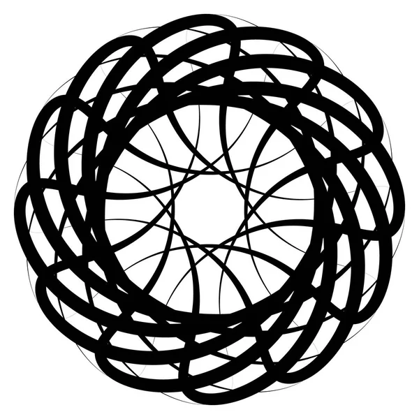 Geometrisches Radiales Element Abstraktes Konzentrisches Radial Geometrisches Motiv — Stockvektor