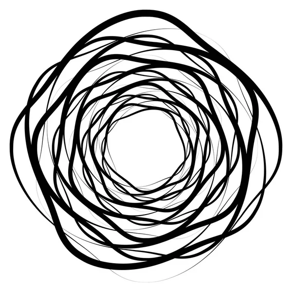 Geometriska Radiella Element Abstrakta Koncentriska Radial Geometriska Motiv — Stock vektor