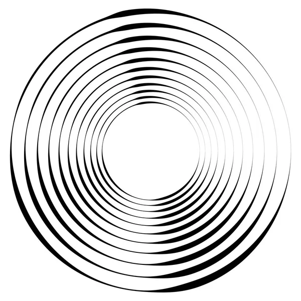 Élément Radial Géométrique Motif Géométrique Radial Concentrique Abstrait — Image vectorielle