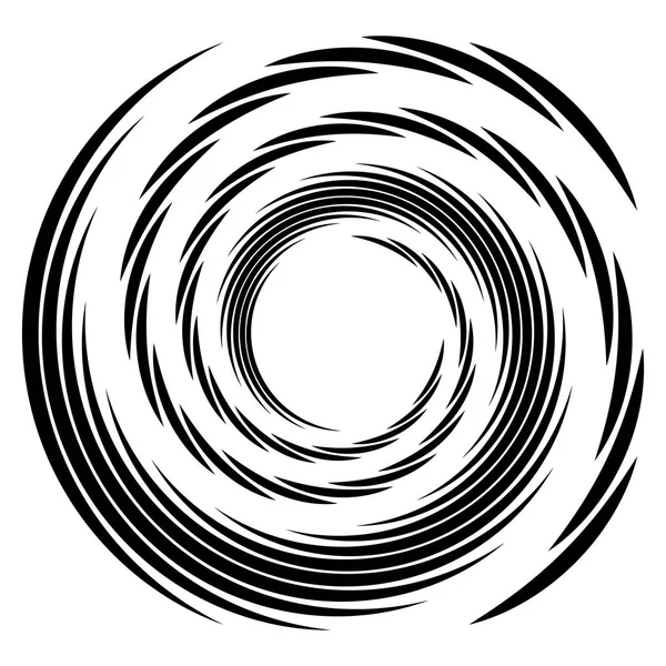 Geometriska Radiella Element Abstrakta Koncentriska Radial Geometriska Motiv — Stock vektor