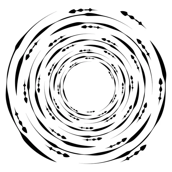 Geometriska Radiella Element Abstrakta Koncentriska Radial Geometriska Motiv — Stock vektor