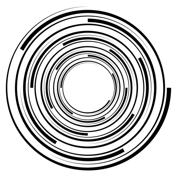 Geometriska Radiella Element Abstrakta Koncentriska Radial Geometriska Motiv — Stock vektor