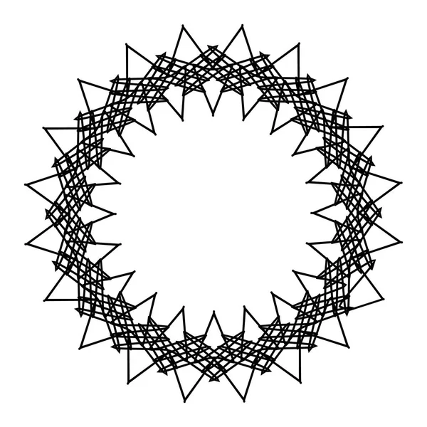 Geometriska Radiella Element Abstrakta Koncentriska Radial Geometriska Motiv — Stock vektor