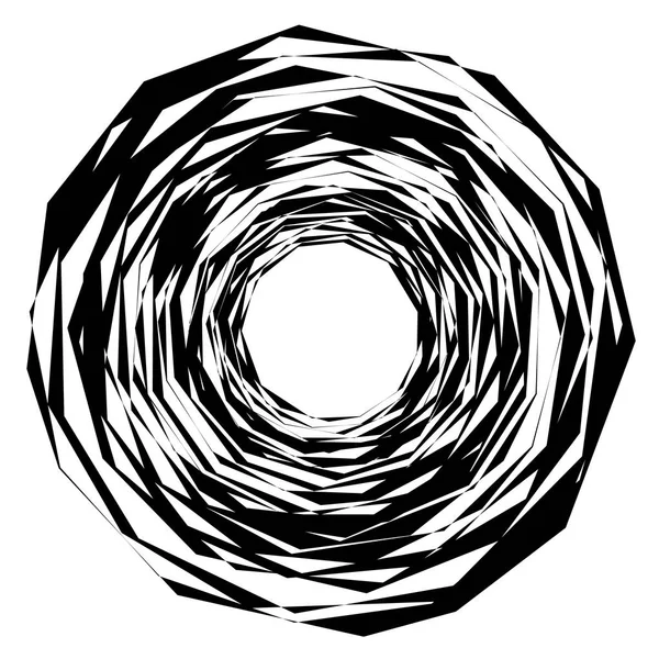 Geometriska Radiella Element Abstrakta Koncentriska Radial Geometriska Motiv — Stock vektor