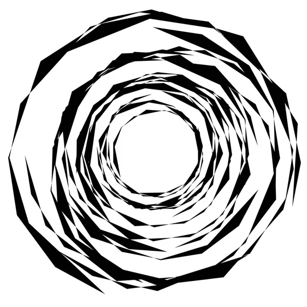 Élément Radial Géométrique Motif Géométrique Radial Concentrique Abstrait — Image vectorielle