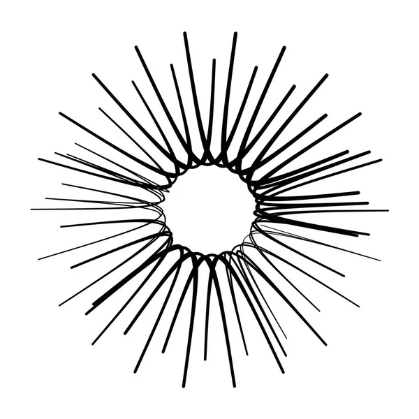 Elemento radial geométrico . —  Vetores de Stock