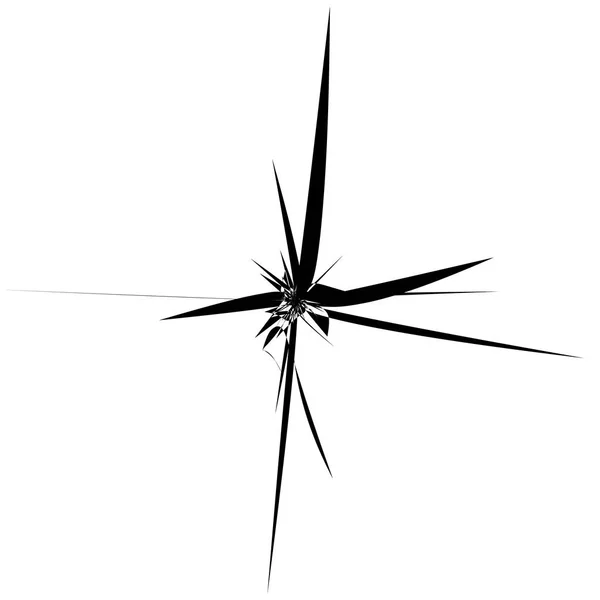 Geometriska Radiella Element Abstrakta Koncentriska Radial Geometriska Motiv — Stock vektor