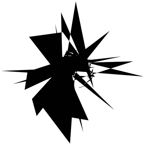 Монохромний Геометричний Радіальний Елемент Білому Тлі — стоковий вектор