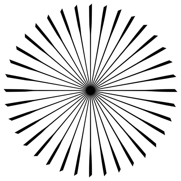 Koncentriska Radial Abstrakta Element Vit Bakgrund — Stock vektor