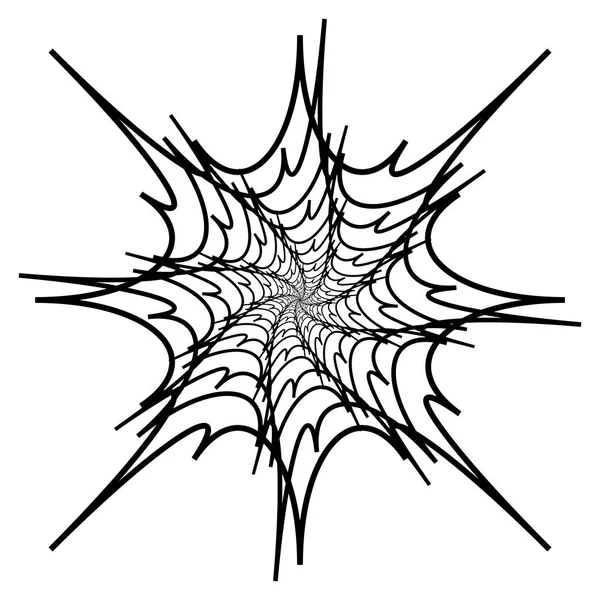 Elemento Abstracto Radial Concéntrico Sobre Fondo Blanco — Archivo Imágenes Vectoriales