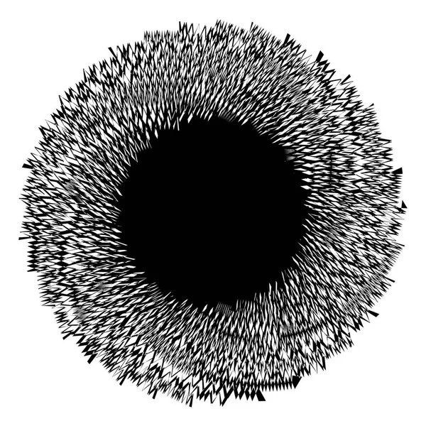 Kreisförmiges Radiales Abstraktes Element Geometrisches Motiv Auf Weißem Hintergrund — Stockvektor