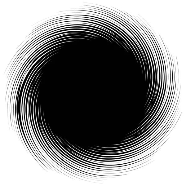 Élément Abstrait Concentrique Radial Sur Fond Blanc — Image vectorielle