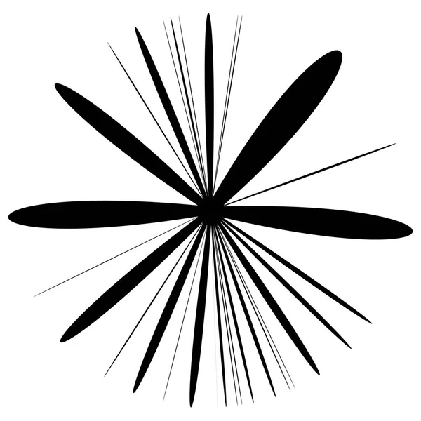 Circulaire Radiaal Abstracte Element Geometrische Motief Witte Achtergrond — Stockvector
