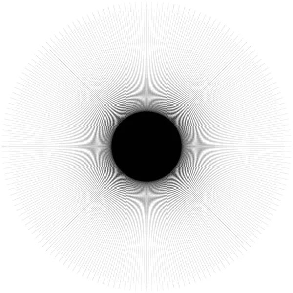 放射状抽象型の要素は 白い背景の上の幾何学的なモチーフ — ストックベクタ