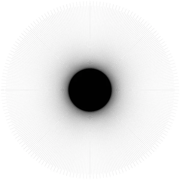 Elemento Geométrico Abstracto Radial Circular Sobre Fondo Blanco — Archivo Imágenes Vectoriales