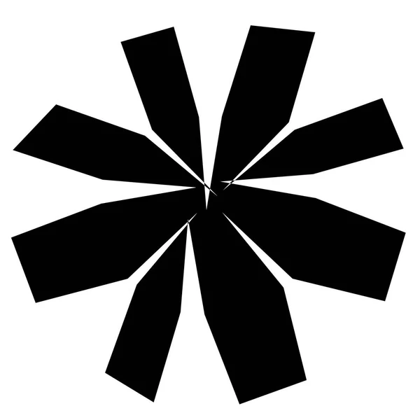 白色背景上的圆形 径向抽象几何元素 — 图库矢量图片