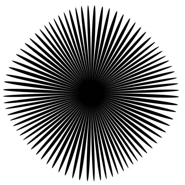 白色背景上的圆形 径向抽象几何元素 — 图库矢量图片