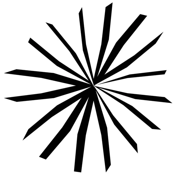 Elemento Abstracto Radial Circular Motivo Geométrico Sobre Fondo Blanco — Archivo Imágenes Vectoriales