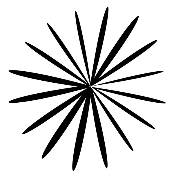 Elément Circulaire Radial Abstrait Motif Géométrique Sur Fond Blanc — Image vectorielle
