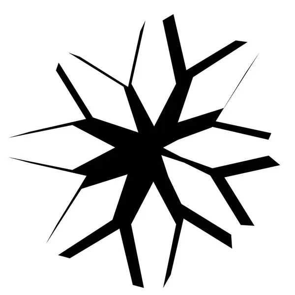 Elément Circulaire Radial Abstrait Motif Géométrique Sur Fond Blanc — Image vectorielle