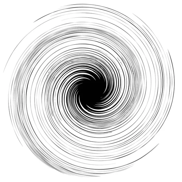 Elemento Geométrico Abstracto Radial Circular Sobre Fondo Blanco — Vector de stock