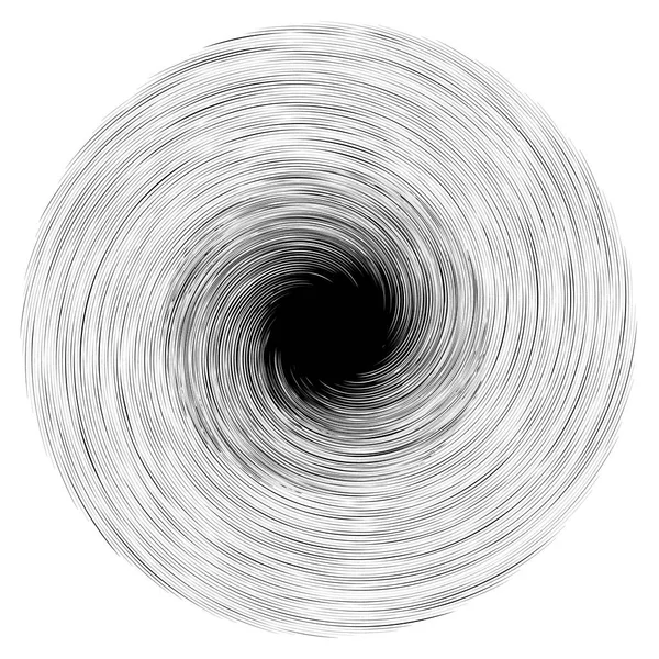 Kreisförmiges Radial Abstraktes Geometrisches Element Auf Weißem Hintergrund — Stockvektor