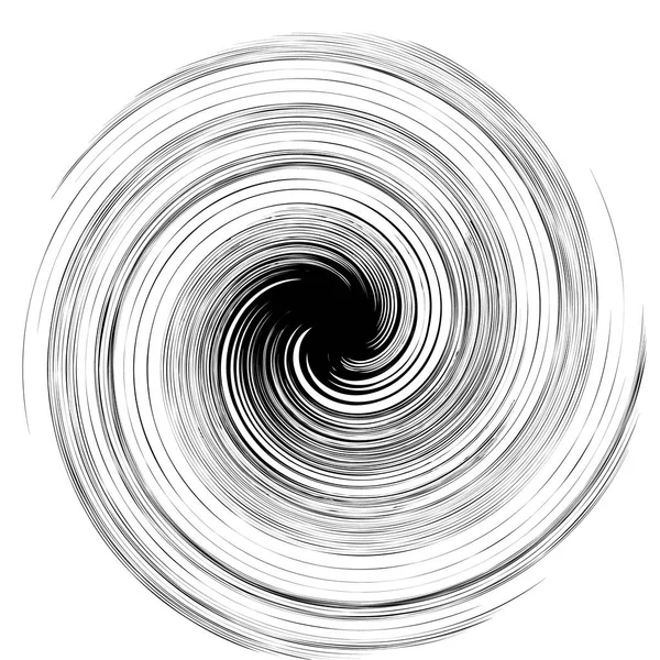 Elemento Geométrico Abstracto Radial Circular Sobre Fondo Blanco — Vector de stock