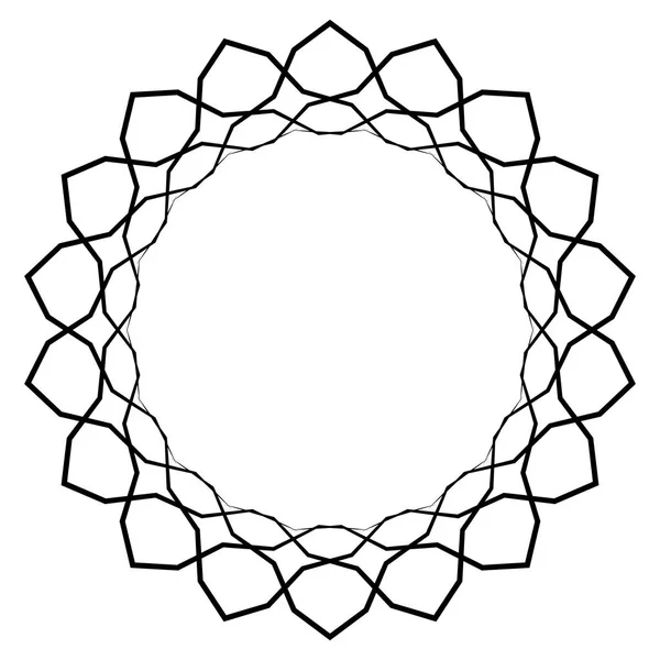 Circulaire Radiaal Abstracte Element Witte Achtergrond — Stockvector