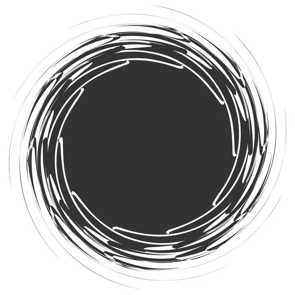 Elemento Abstrato Circular Radial Sobre Fundo Branco — Vetor de Stock