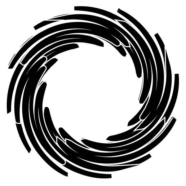 Concentrische Radiaal Abstracte Element Witte Achtergrond — Stockvector