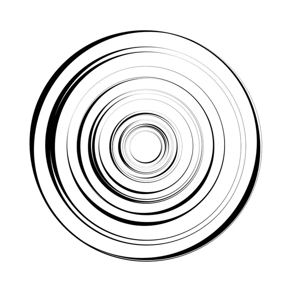 Circulaire Radiaal Abstracte Geometrische Element Witte Achtergrond — Stockvector