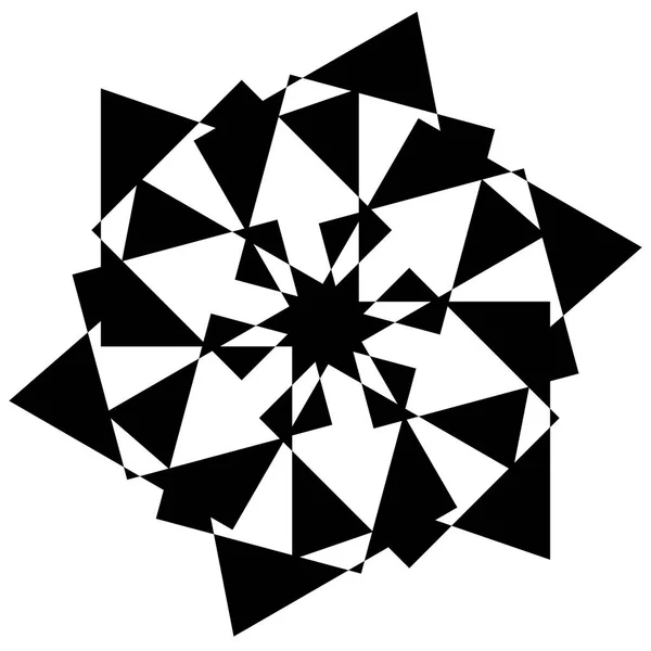 Élément Radial Géométrique Motif Géométrique Radial Concentrique Abstrait — Image vectorielle